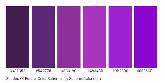 Shades Of Purple Color Scheme » Purple » SchemeColor.com
