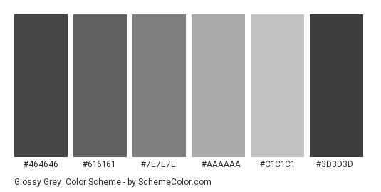 Glossy Grey Color Scheme » Gray » SchemeColor.com