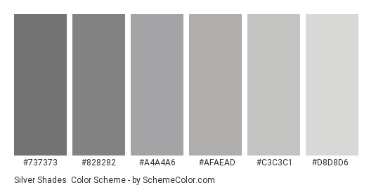 Silver Shades Color Scheme » Gray » SchemeColor.com