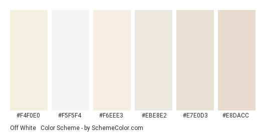 off white color swatch