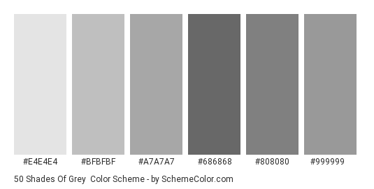 50 Shades Of Grey Color Scheme » Gray » SchemeColor.com