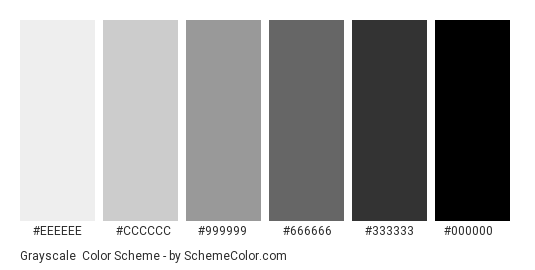 Grayscale Color Scheme » Black » SchemeColor.com