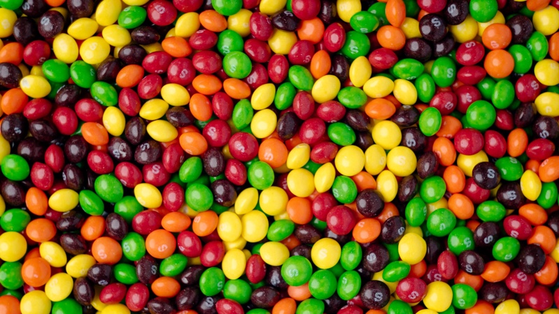 Lots of Skittles Candy